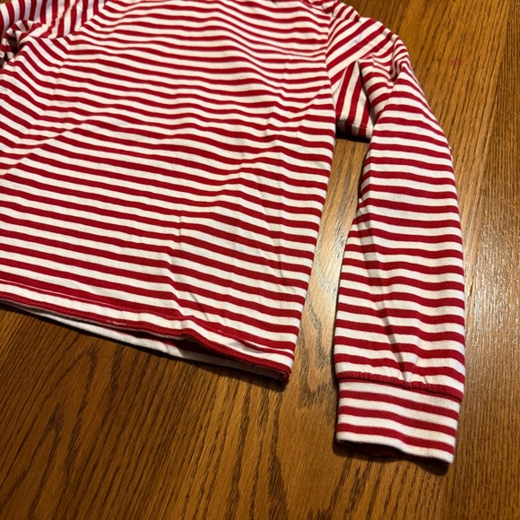 L.L. Bean LL Kids red and white striped turtle neck size large (6-7) - Picture 2 of 5